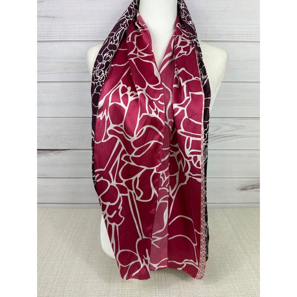 Anne Klein Scarf Pink Floral Print Fashion Accessory - Picture 1 of 5